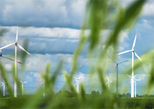 Outside wind power machines