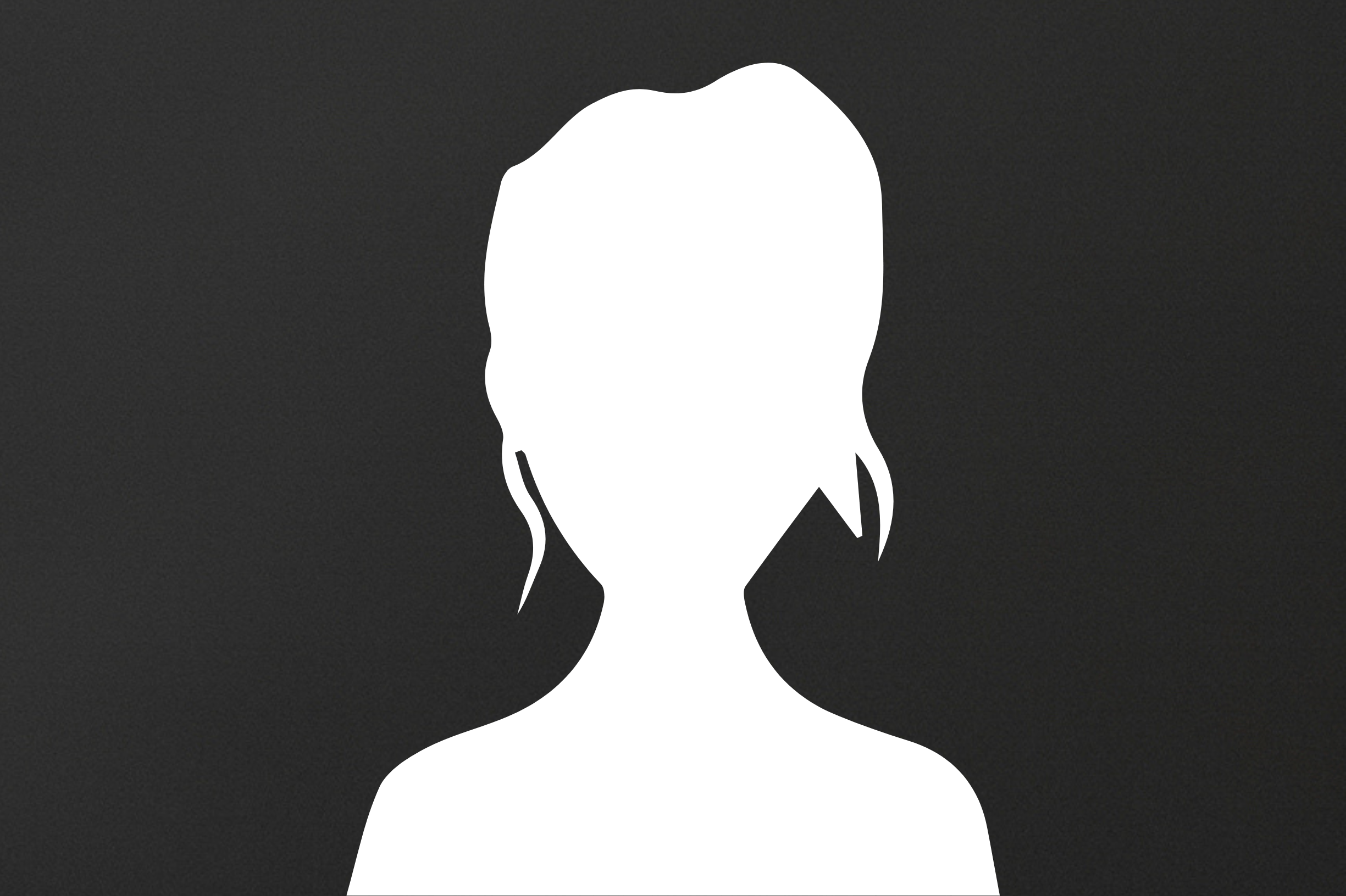 White female headshot icon on a grey background.