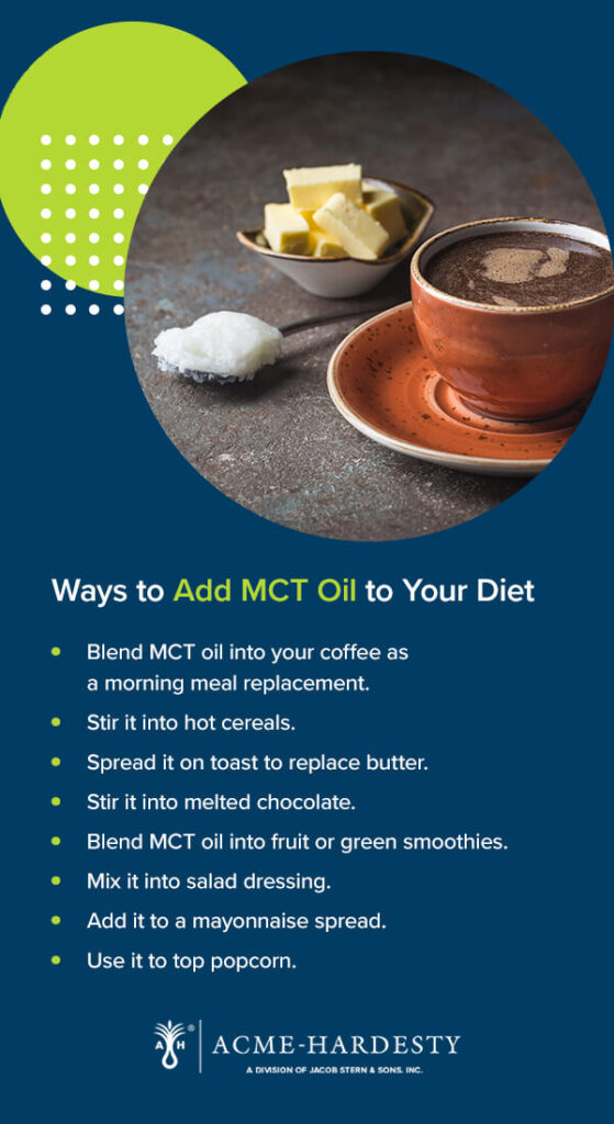 Ways to add MCT oil to your diet