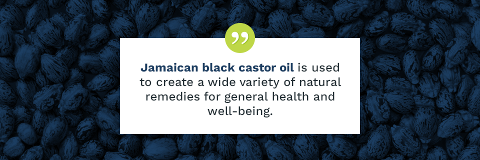 Jamaican black castor oil is used to create a wide variety of natural remedies for general health