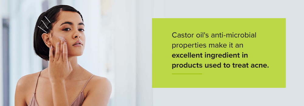 Castor oil's anti-microbial properties make it an excellent ingredient in products