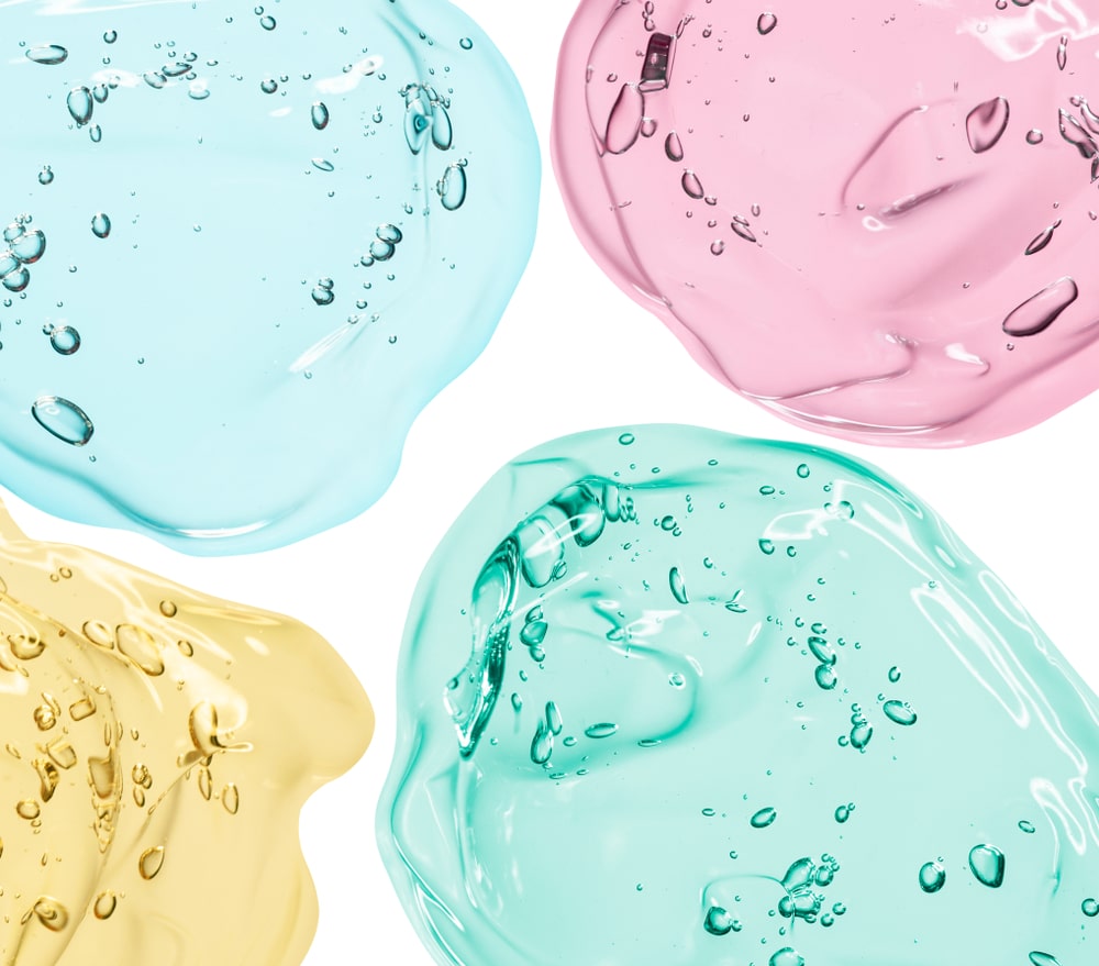 Thick, emulsified personal care products in pastel colors